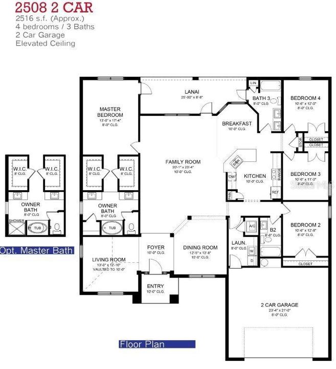 Active With Contract: $419,250 (4 beds, 3 baths, 2508 Square Feet)