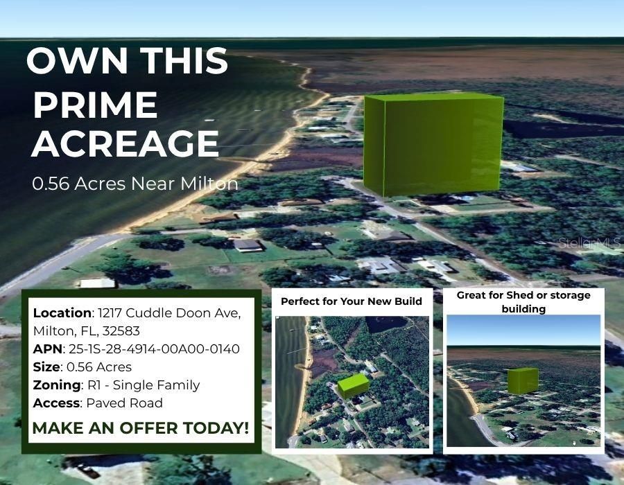 На продажу: $55,000 (0.56 acres)