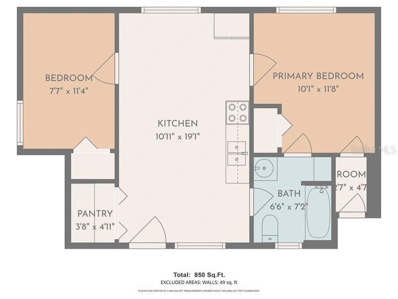 出租: $1,300 (2 贝兹, 1 浴室, 850 平方英尺)