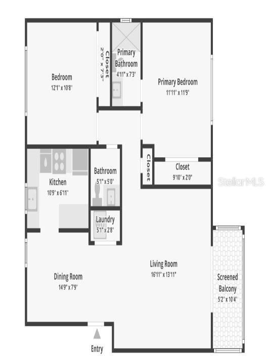 En Venta: $149,000 (2 camas, 1 baños, 925 Pies cuadrados)