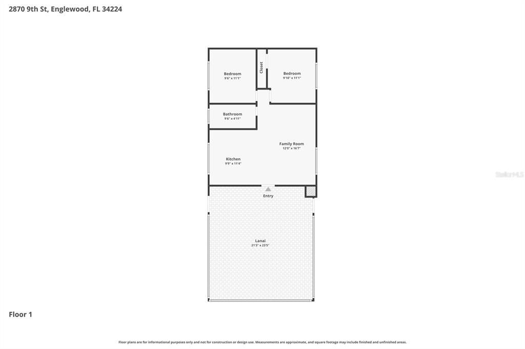 For Sale: $199,500 (2 beds, 1 baths, 616 Square Feet)