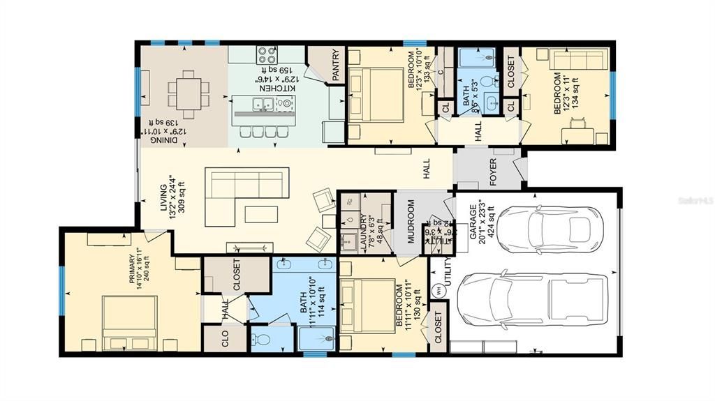 En Venta: $484,990 (4 camas, 2 baños, 2057 Pies cuadrados)
