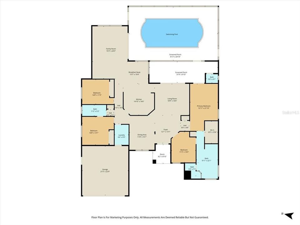 На продажу: $529,000 (3 спален, 2 ванн, 2929 Квадратных фут)