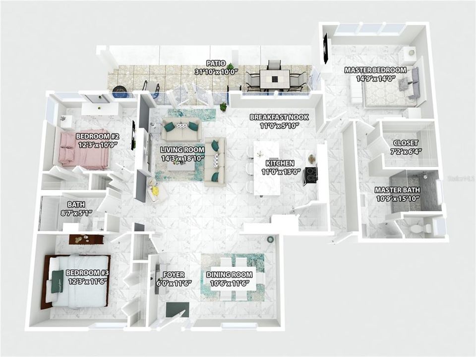 待售: $495,000 (3 贝兹, 2 浴室, 1640 平方英尺)