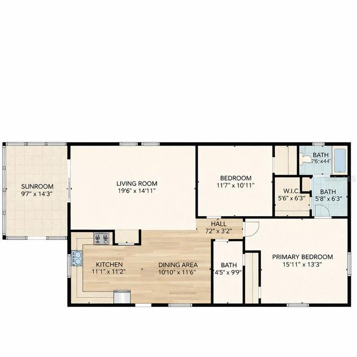 Active With Contract: $154,999 (2 beds, 2 baths, 1100 Square Feet)
