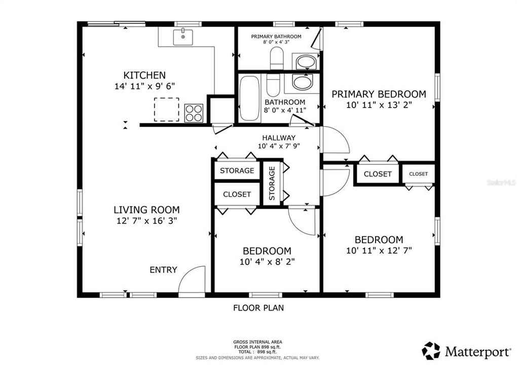 Active With Contract: $199,900 (3 beds, 1 baths, 1008 Square Feet)