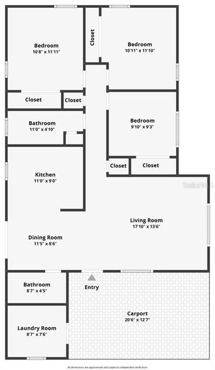 Active With Contract: $250,000 (3 beds, 2 baths, 1035 Square Feet)