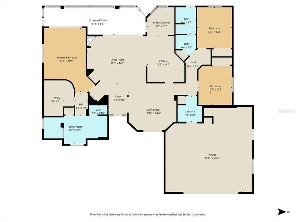 Active With Contract: $399,000 (3 beds, 2 baths, 2028 Square Feet)