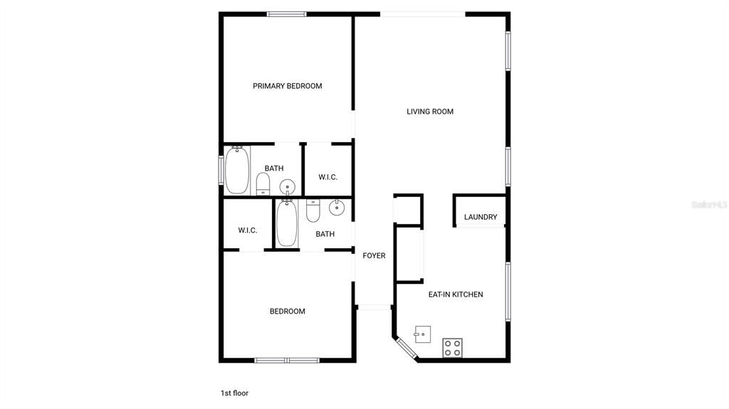 На продажу: $300,000 (2 спален, 2 ванн, 1054 Квадратных фут)