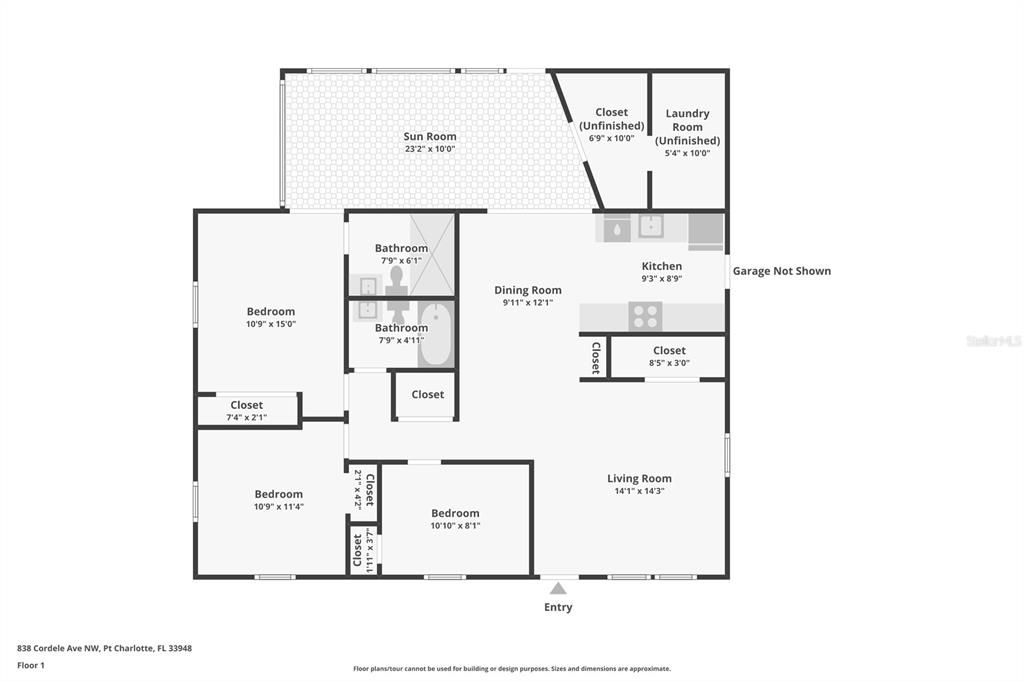 На продажу: $179,900 (3 спален, 2 ванн, 1148 Квадратных фут)
