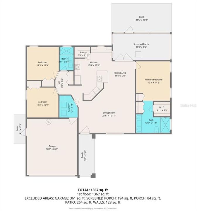 Active With Contract: $425,000 (3 beds, 2 baths, 1491 Square Feet)