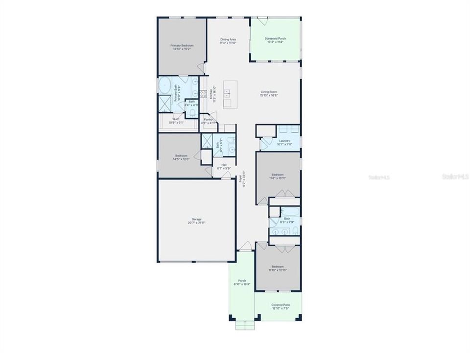 Activo con contrato: $3,500 (4 camas, 3 baños, 2098 Pies cuadrados)