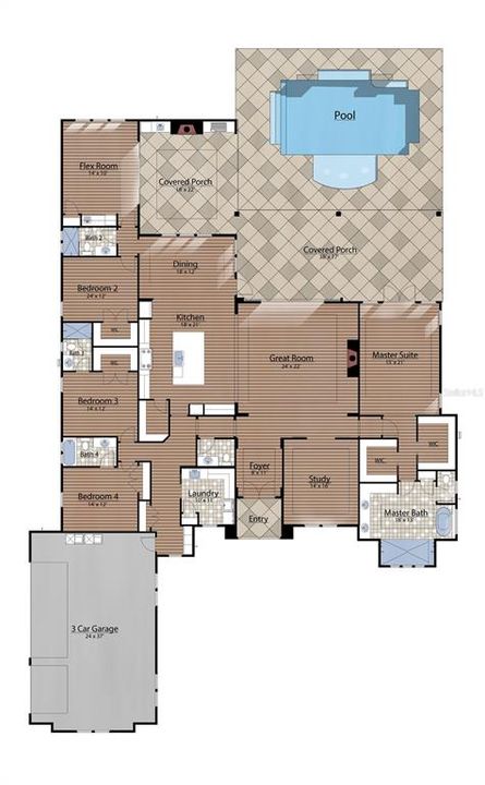 En Venta: $1,778,000 (4 camas, 4 baños, 3954 Pies cuadrados)