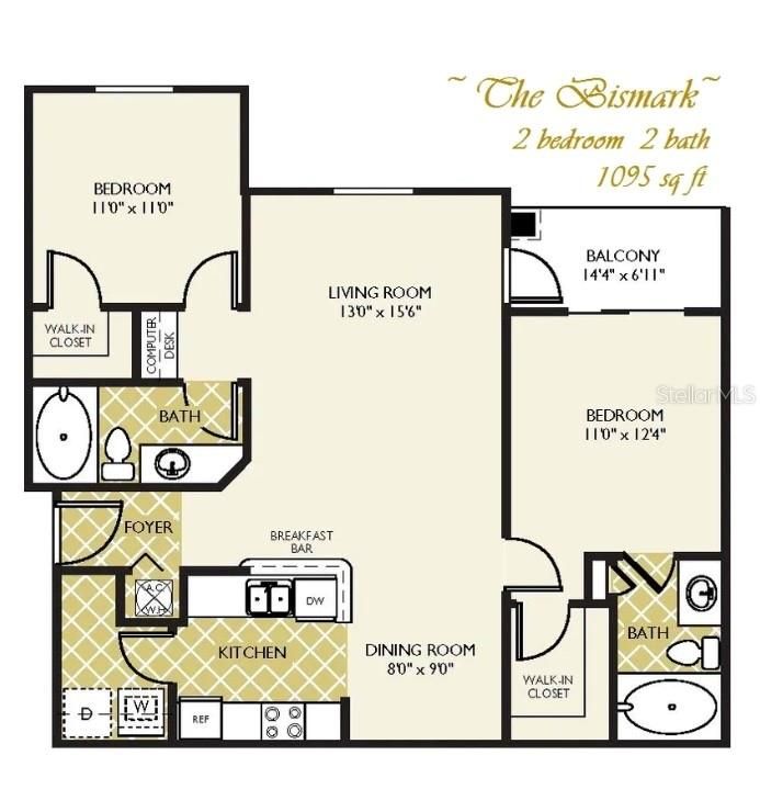 For Sale: $215,900 (2 beds, 2 baths, 1045 Square Feet)