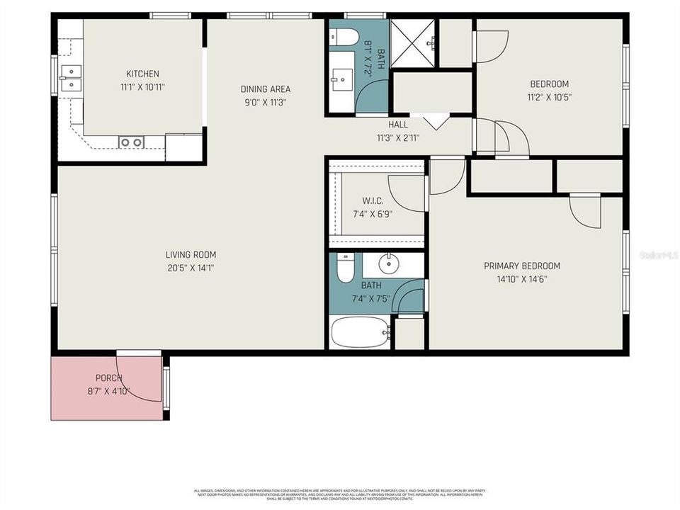 Active With Contract: $299,999 (2 beds, 2 baths, 1175 Square Feet)