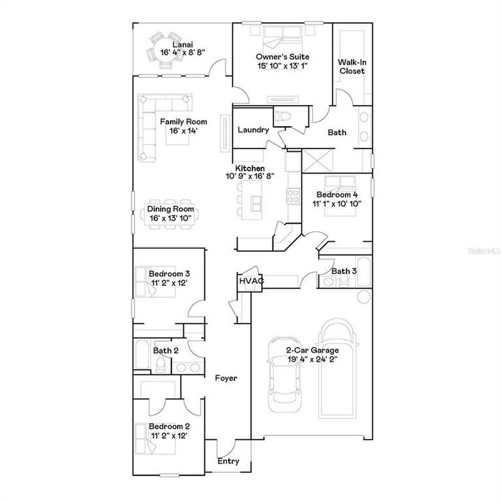 На продажу: $509,950 (4 спален, 3 ванн, 2196 Квадратных фут)