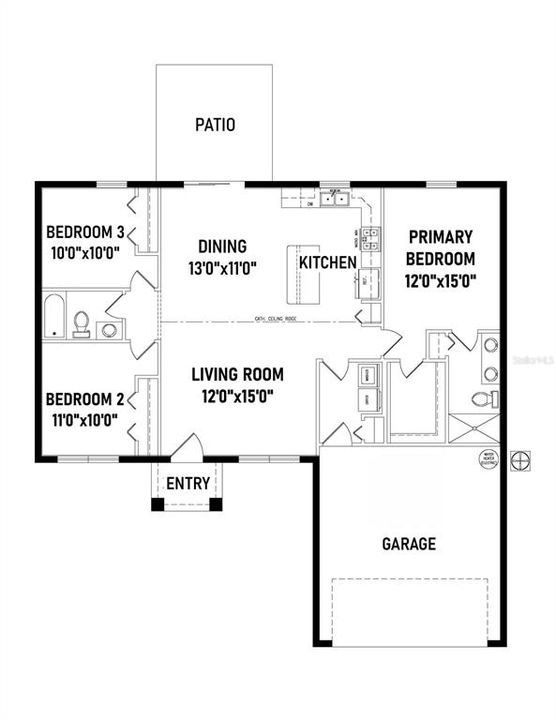 На продажу: $259,900 (3 спален, 2 ванн, 1380 Квадратных фут)