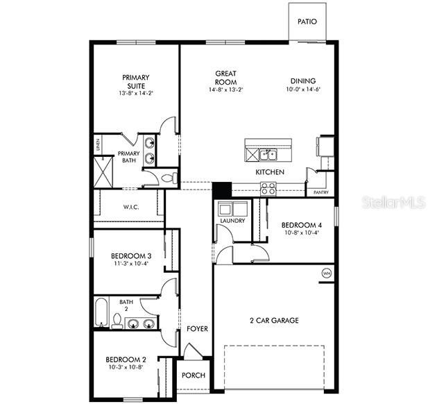 На продажу: $347,990 (4 спален, 2 ванн, 1823 Квадратных фут)