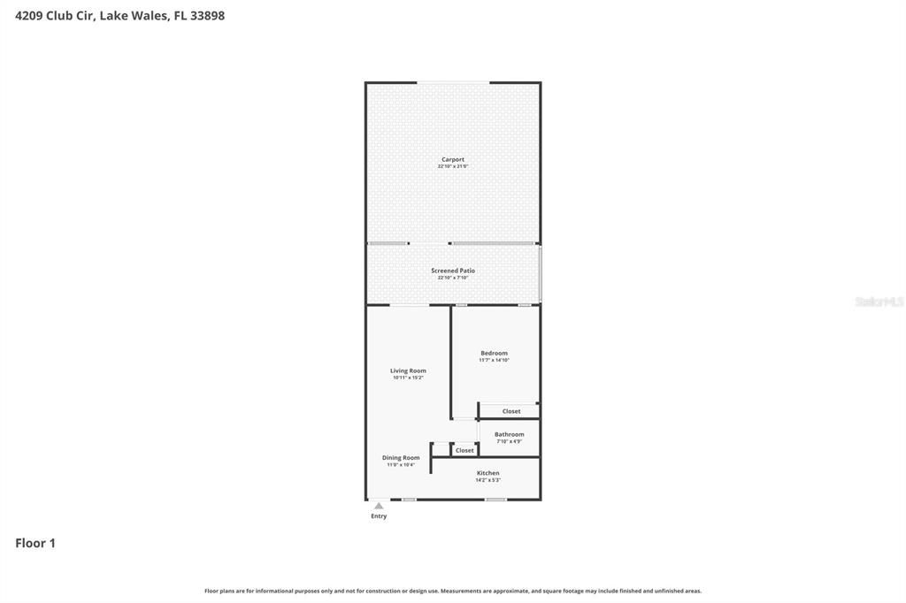 For Sale: $99,900 (1 beds, 1 baths, 648 Square Feet)