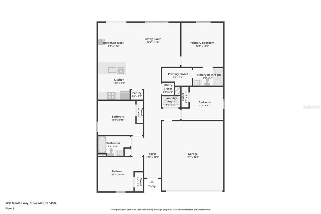 На продажу: $299,900 (4 спален, 2 ванн, 1498 Квадратных фут)