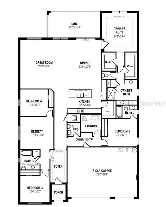На продажу: $479,990 (4 спален, 3 ванн, 2887 Квадратных фут)