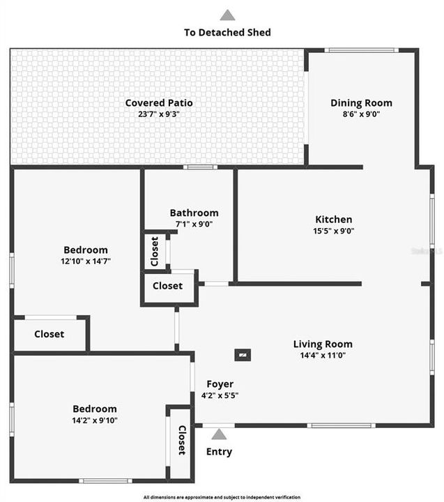 Activo con contrato: $355,000 (2 camas, 1 baños, 931 Pies cuadrados)