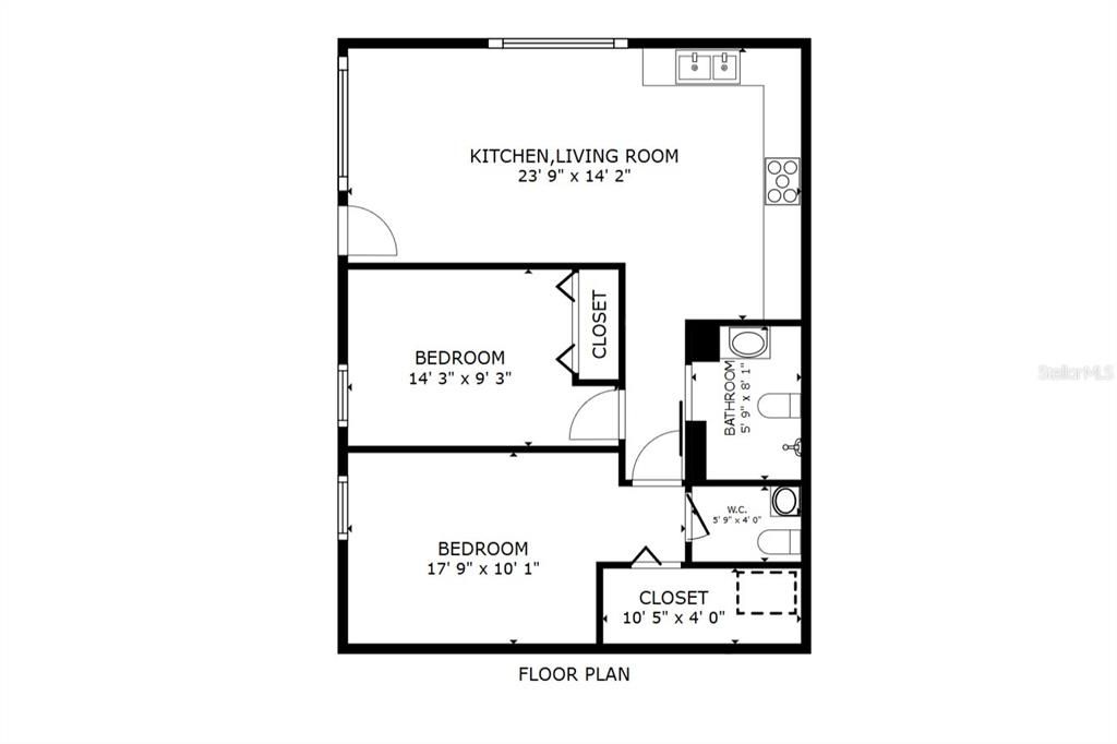For Sale: $134,900 (2 beds, 1 baths, 825 Square Feet)