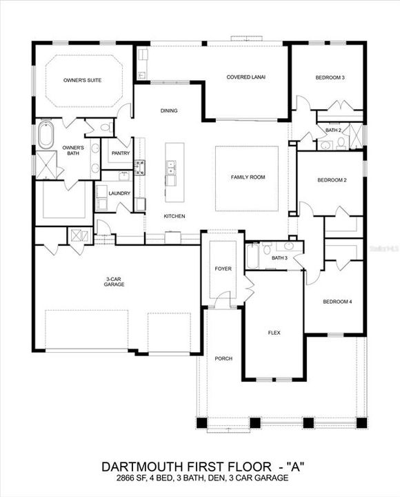 На продажу: $640,000 (4 спален, 3 ванн, 2866 Квадратных фут)