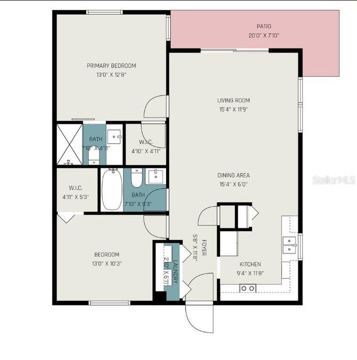 For Sale: $266,500 (2 beds, 2 baths, 1000 Square Feet)