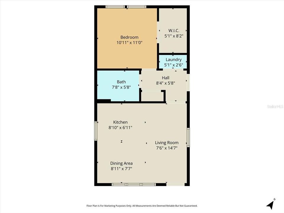 For Sale: $158,900 (1 beds, 1 baths, 612 Square Feet)