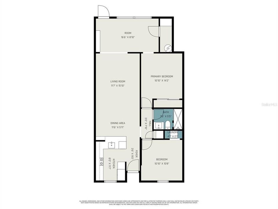 For Sale: $115,000 (2 beds, 1 baths, 975 Square Feet)