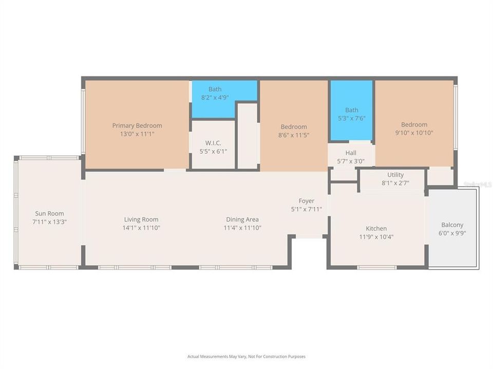 For Sale: $135,000 (2 beds, 2 baths, 1144 Square Feet)