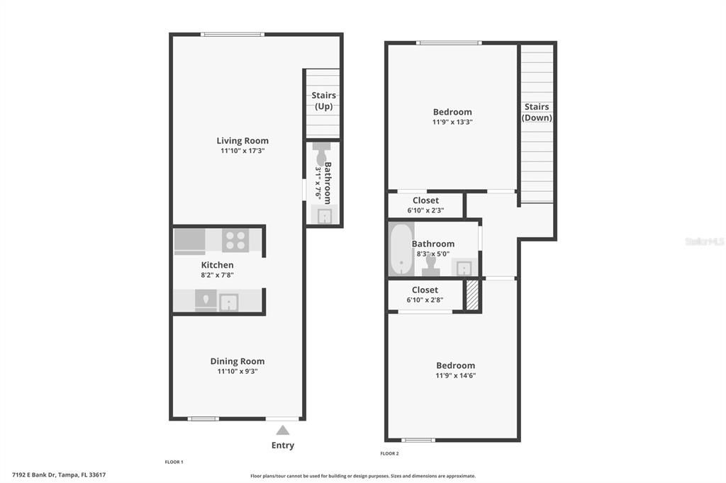 For Sale: $124,900 (2 beds, 1 baths, 864 Square Feet)