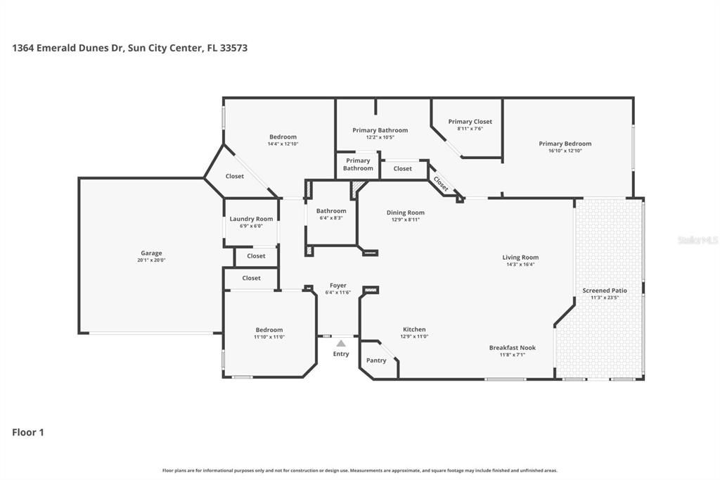 На продажу: $365,000 (3 спален, 2 ванн, 1860 Квадратных фут)