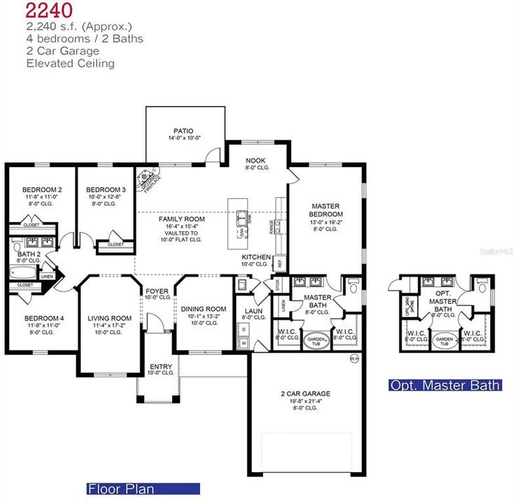 На продажу: $401,350 (4 спален, 2 ванн, 2240 Квадратных фут)