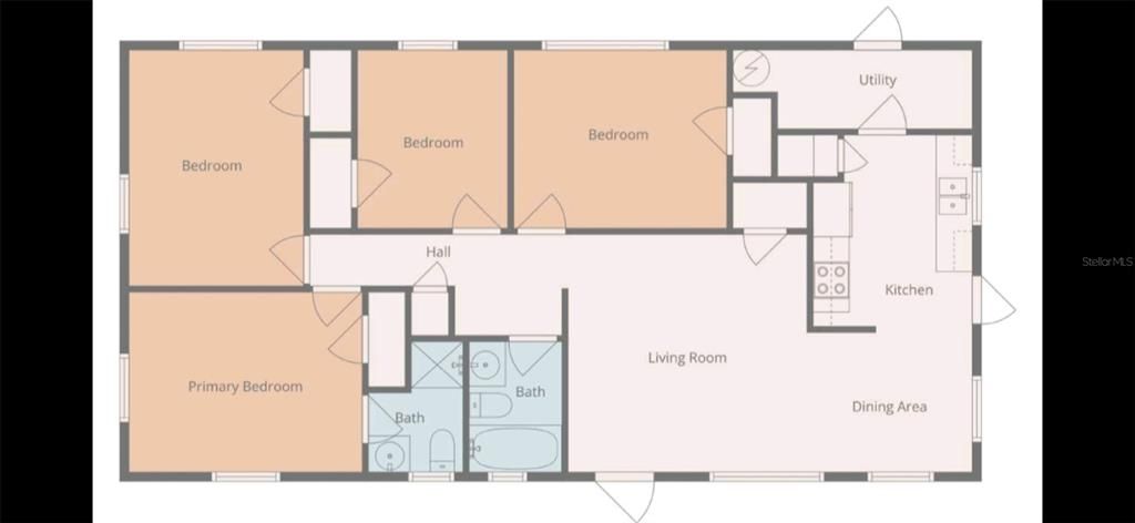 Activo con contrato: $279,900 (4 camas, 2 baños, 1175 Pies cuadrados)
