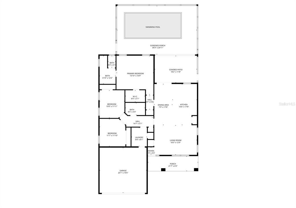 На продажу: $369,900 (3 спален, 2 ванн, 1607 Квадратных фут)
