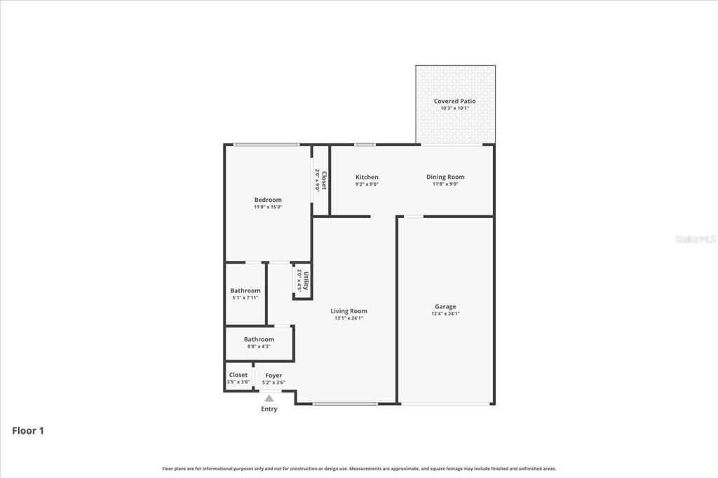 Active With Contract: $172,000 (1 beds, 2 baths, 825 Square Feet)