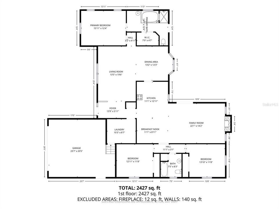 Active With Contract: $279,900 (3 beds, 2 baths, 2427 Square Feet)