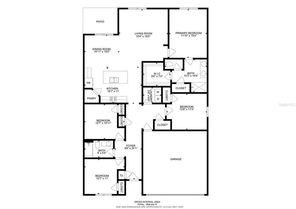 На продажу: $310,000 (4 спален, 2 ванн, 1846 Квадратных фут)
