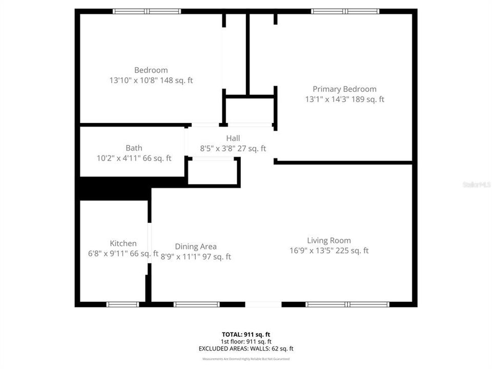 For Sale: $248,000 (2 beds, 1 baths, 914 Square Feet)