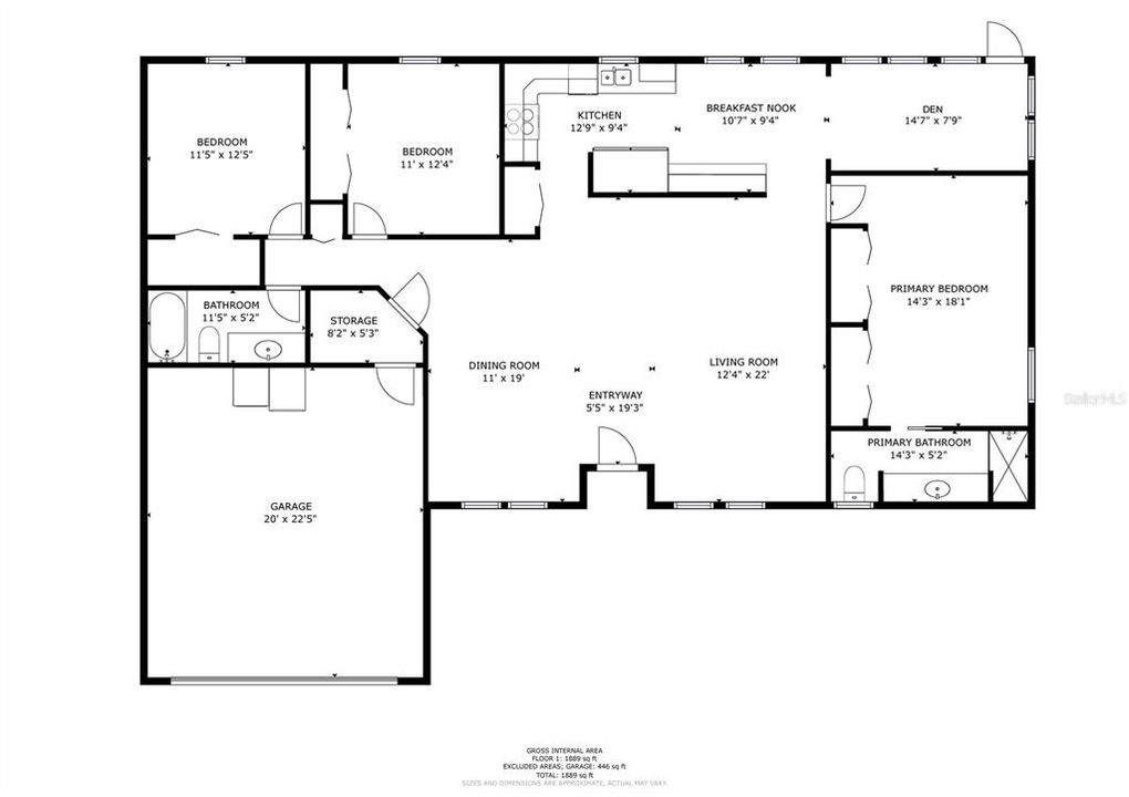 На продажу: $239,900 (3 спален, 2 ванн, 1772 Квадратных фут)