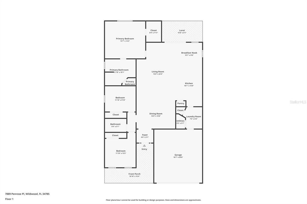 На продажу: $319,995 (3 спален, 2 ванн, 1844 Квадратных фут)