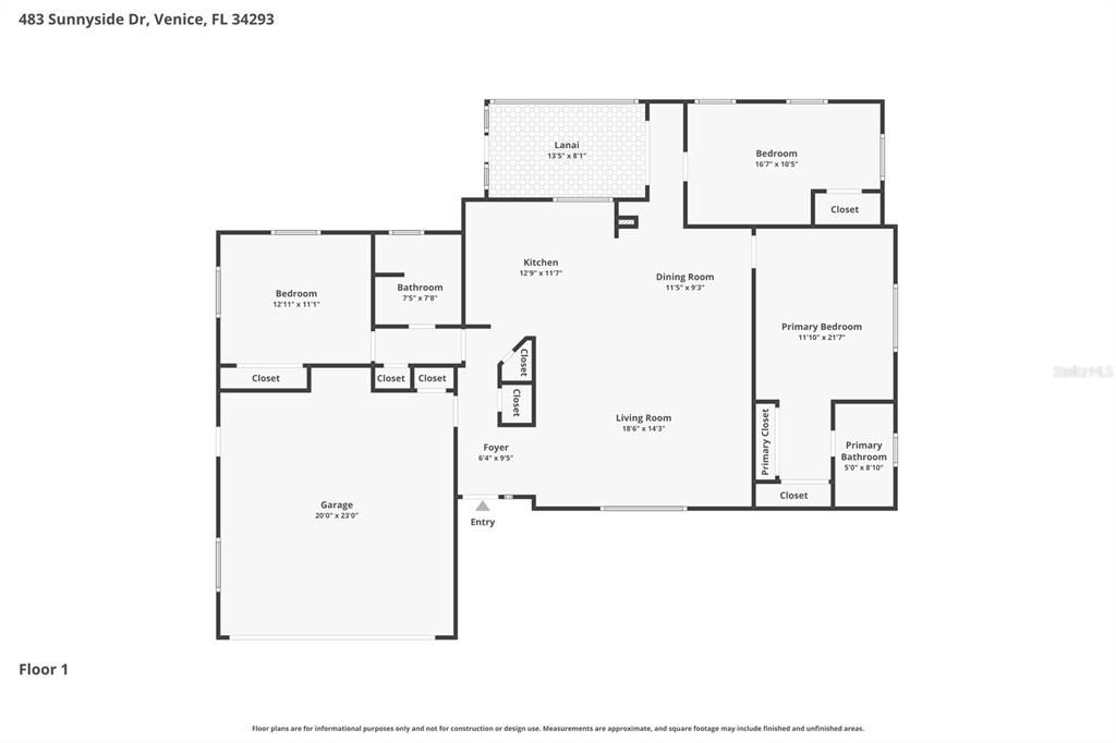 На продажу: $399,000 (3 спален, 2 ванн, 1432 Квадратных фут)