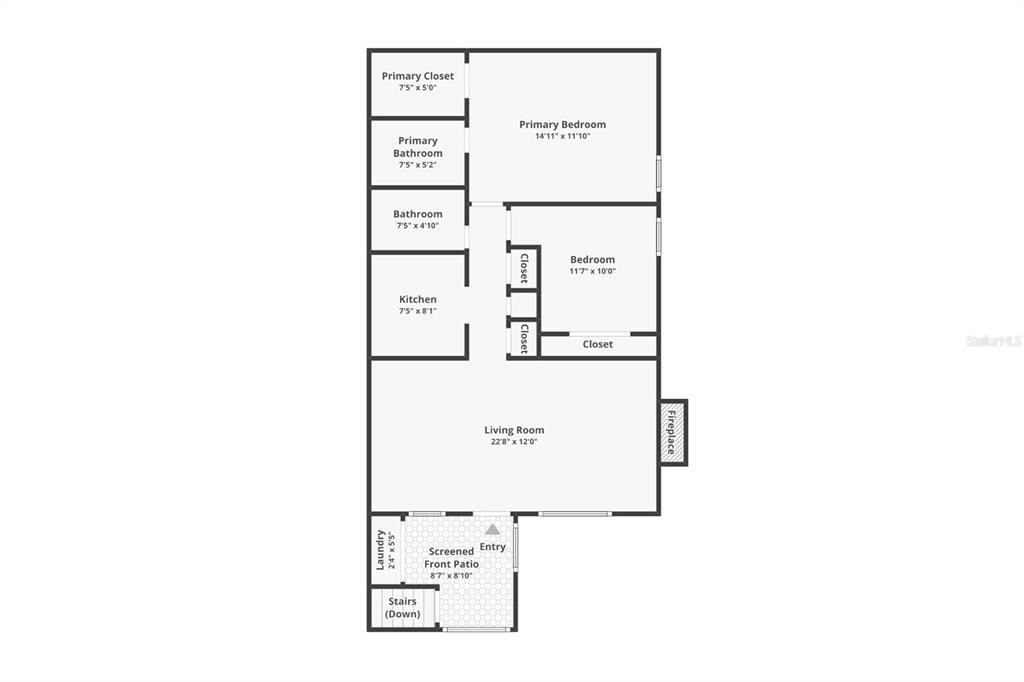 На продажу: $186,000 (2 спален, 2 ванн, 851 Квадратных фут)