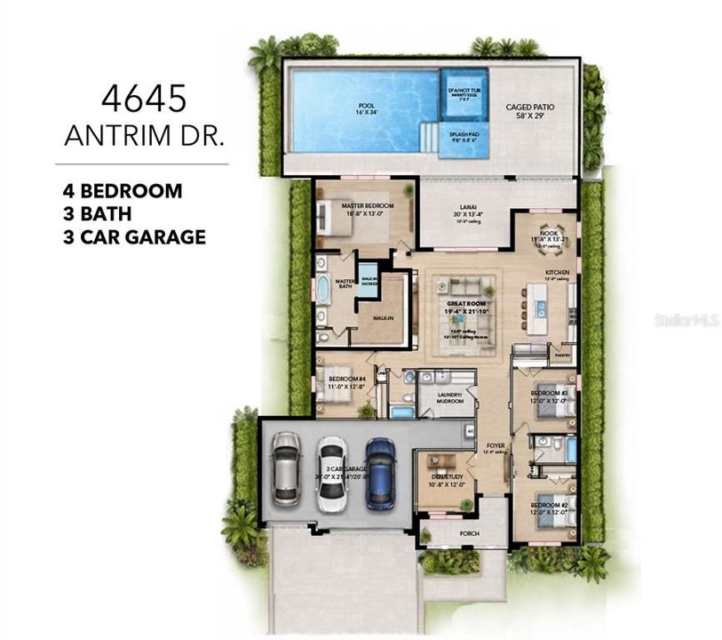 En Venta: $999,000 (4 camas, 3 baños, 2500 Pies cuadrados)