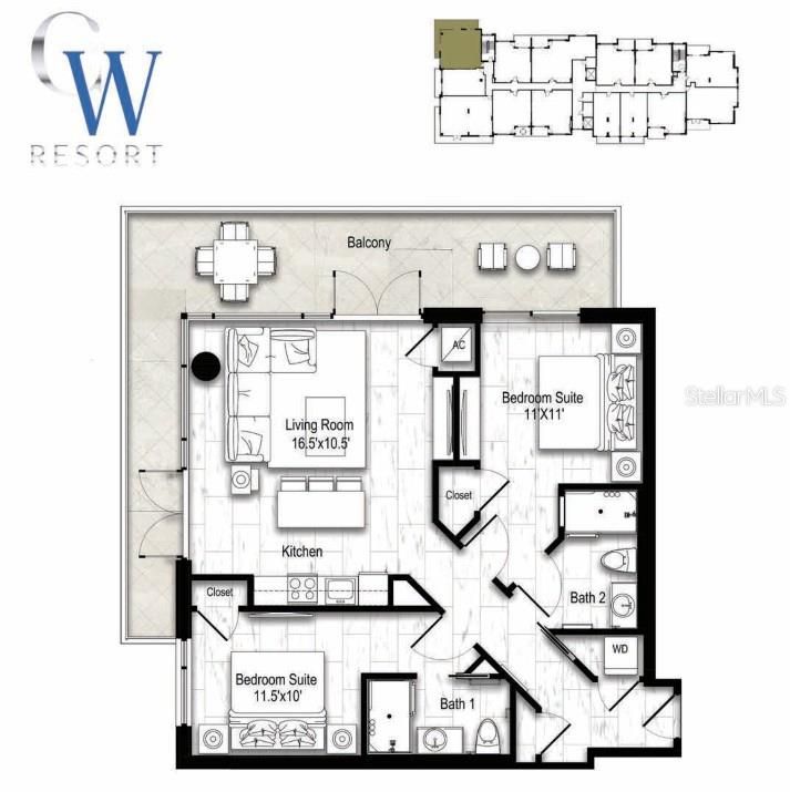 Active With Contract: $943,850 (2 beds, 2 baths, 930 Square Feet)