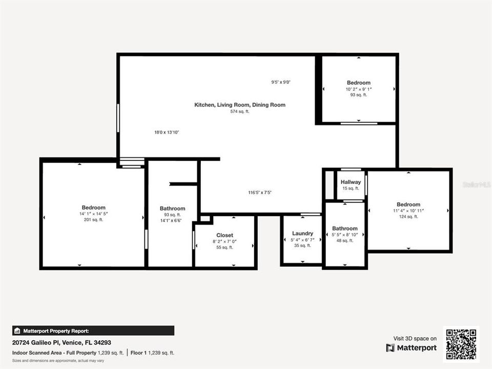 Activo con contrato: $299,900 (2 camas, 2 baños, 1431 Pies cuadrados)