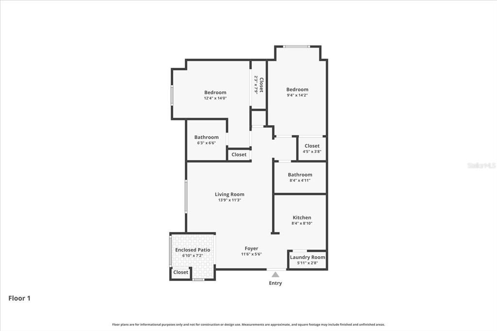 На продажу: $330,000 (2 спален, 2 ванн, 741 Квадратных фут)