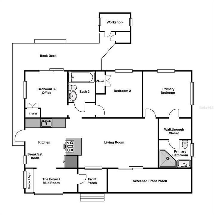 На продажу: $329,000 (3 спален, 2 ванн, 1034 Квадратных фут)